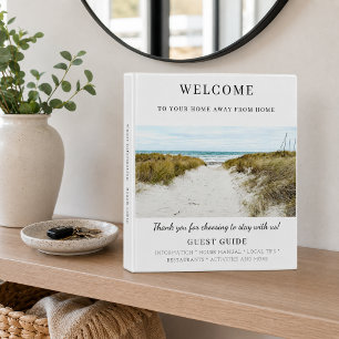 Vacation rental guest information photo QR airbnb Binder