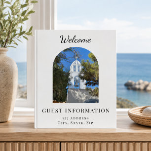 Vacation rental guest information photo QR code Binder