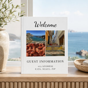 Vacation rental guest information photo QR code Binder