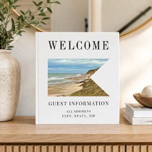 Vacation rental guest information photo QR code Binder