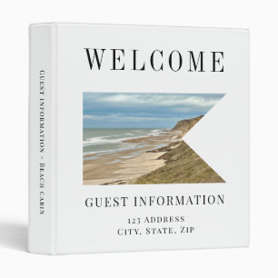 Vacation rental guest information photo QR code Binder