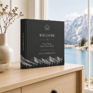Vacation rental guest information QR code mountain Binder