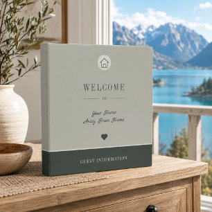 Vacation rental guest information QR code sage Binder