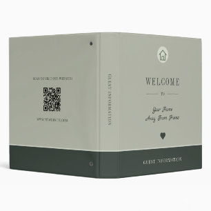 Vacation rental guest information QR code sage Binder