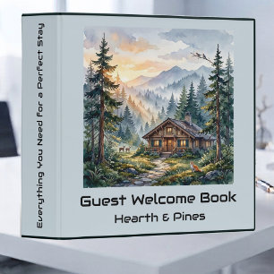 Vacation Rental Guest Welcome Holiday Retreat Blue Binder