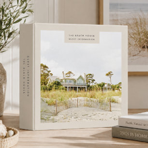 Vacation Rental Guest Welcome Information Taupe Binder