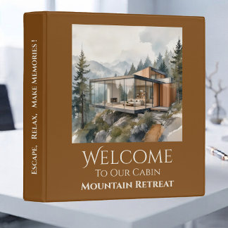 Vacation Rental Guestbook Welcome Guide Earthy Hue Binder