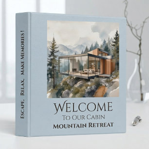 Vacation Rental Guestbook Welcome Guide Sky Blue Binder
