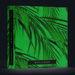 Vacation Rental Guidebook | Green Palm Leaves Binder<br><div class="desc">Vacation rental three (3) ring binder for organizing your Airbnb or vacation rental guidebook for your rental guests. Features a stylish tropical palm leaf pattern in a palm green colour palette with lighter green highlights and darker emerald green shadows. An elegant and stylish tropical palm leaf patterned binder to welcome...</div>