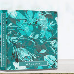 Vacation Rental Guidebook | Teal Watercolor Floral Binder<br><div class="desc">Vacation rental three (3) ring binder for organizing your Airbnb or vacation rental guidebook for your rental guests. Features a stylish watercolor floral pattern in a tredny teal, turquoise and grey colour palette with white accents. An elegant modern floral patterned binder to organize your Airbnb or vacation rental guidebook. Shown...</div>
