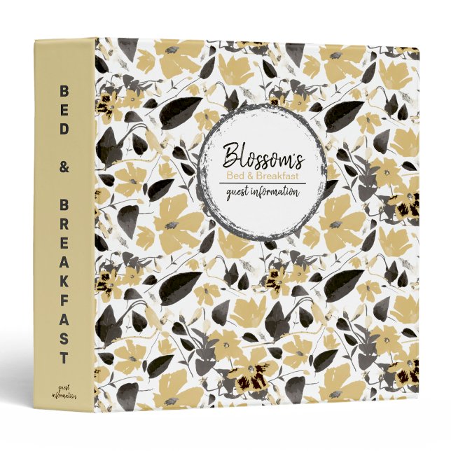 Vacation Rental Information Clematis Floral Binder (Vacation Rental Information Clematis Floral 3 Ring Binder from Studio Posies. )