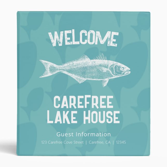 Vacation Rental Lake Cabin Welcome Binder (Front)