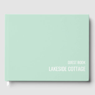 Vacation Rental Mint Minimalist Modern Airbnb Guest Book