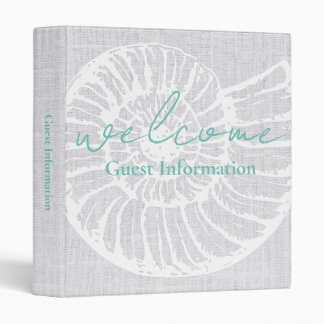 Vacation Rental Shell Woven Guest Information Binder