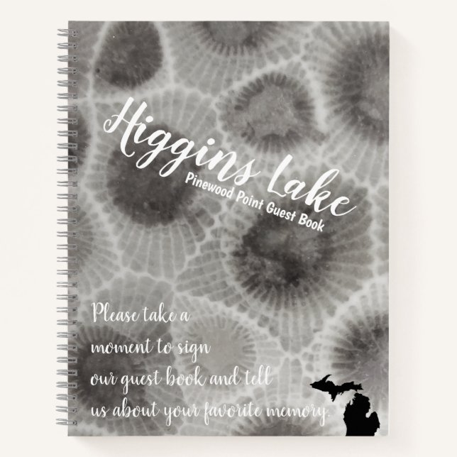 Vacation Rental Your Photo or Use Petoskey Stone Notebook (Front)