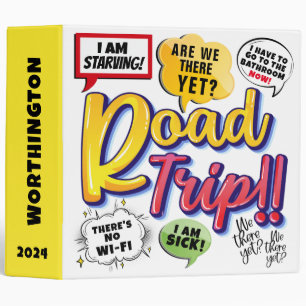 VACATION ROAD TRIP - see back - Binder