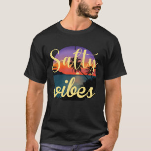Vacation Salty Vibes Relaxing Beach Sunset For Sum T-Shirt