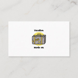 Vacation suitcase business card