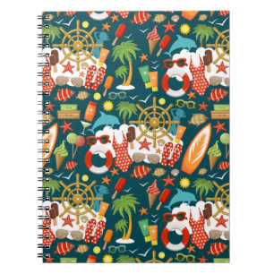 vacation summer party beach pattern    notebook