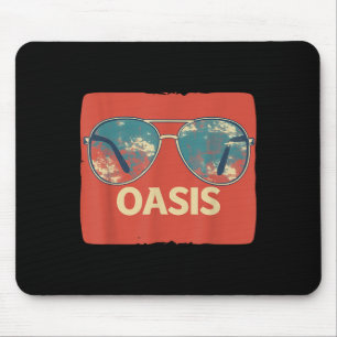 Vacation Sungles With Cool Oasis Statement  Mouse Pad