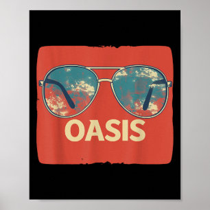 Vacation Sungles With Cool Oasis Statement  Poster