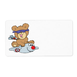 vacation teddy bear in plane