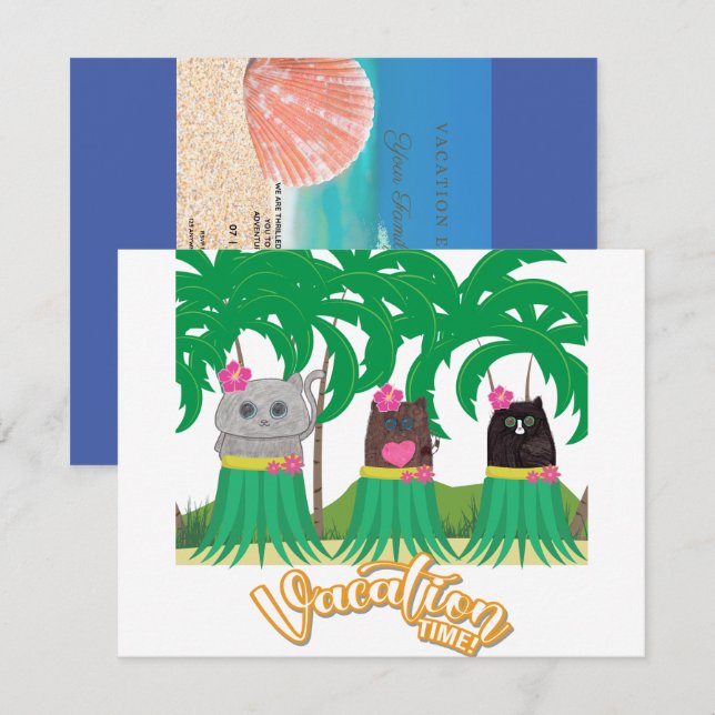 Vacation Time Invitation (Front/Back)