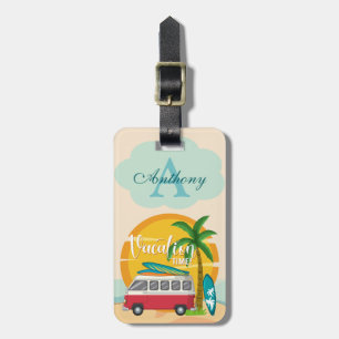 Vacation Time Summer Beach Themed Personalized Luggage Tag