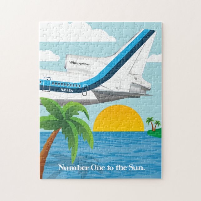 Vacation to the Sun Airplane Puzzle (Vertical)