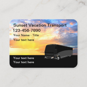 Vacation Transport Rental Bus Business Card