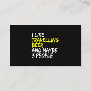 Vacation Travel I like Beer Travelling Beer Drinke Business Card
