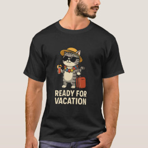 Vacation Travel Summer Vibes Funny Cat Lovers T-Shirt