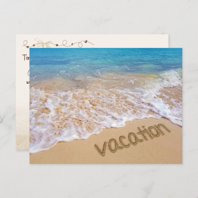 Vacation Tropical Bahamas Beach  Holiday Postcard (Front/Back)