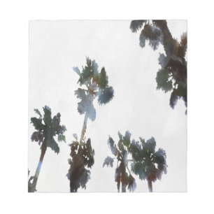 Vacation Tropical Palms Artistic Watercolor  Notepad