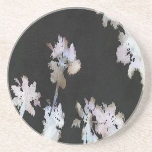 Vacation Tropical Palms Artistic Watercolor Silhou Coaster