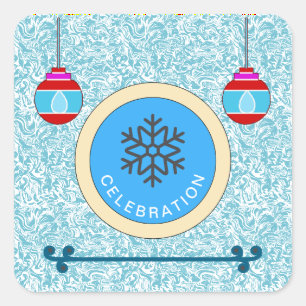 vacation vibes square sticker