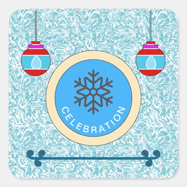 vacation vibes square sticker (Front)