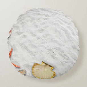 Vacations beach summer sun round pillow