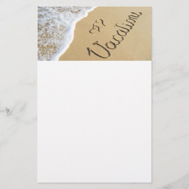 Vacations carved sign on the beach sand flyer (Front)