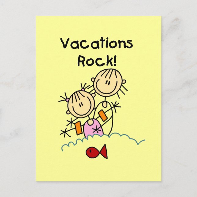 Vacations Rock T-shirts and gifts Postcard (Front)