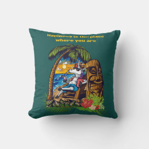vacations throw pillow