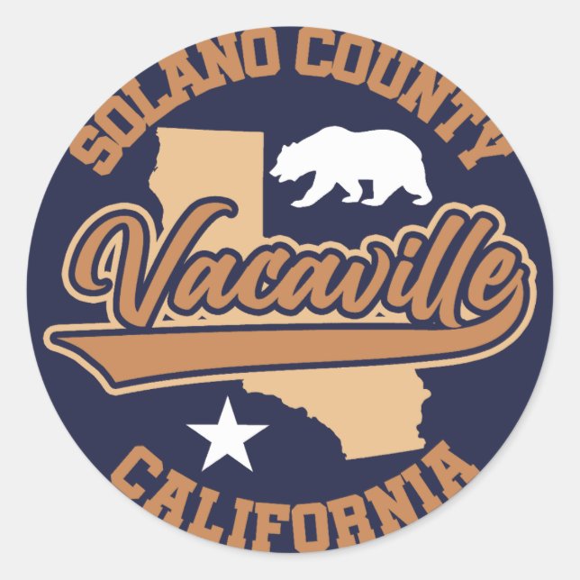 Vacaville,California Classic Round Sticker (Front)