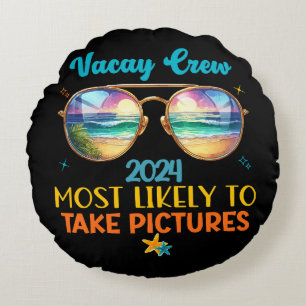 Vacay crew 2024 round pillow