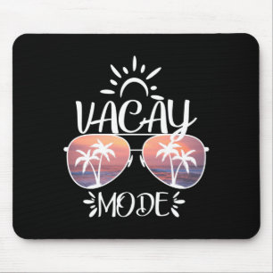 Vacay mode a cute holiday in summer sunset mouse pad