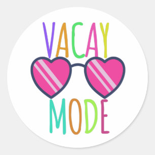 Vacay Mode Classic Round Sticker