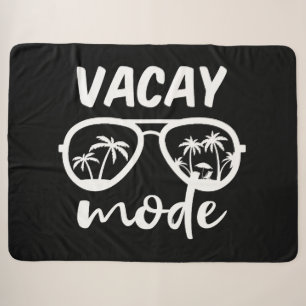 Vacay Mode II - Family Vacation Sherpa Blanket