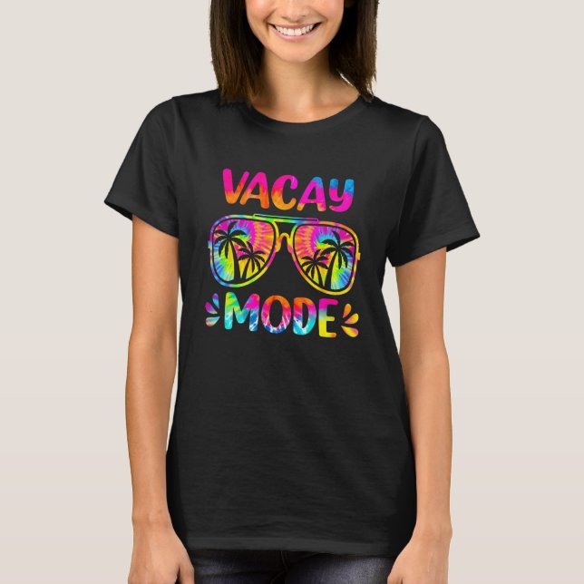 Vacay Mode Palm Tree Beach Vacation Summer Getaway T-Shirt (Front)