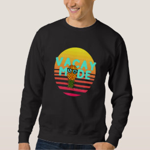 Vacay Mode Retro Swinger Upside Down Pineapple Sweatshirt