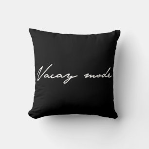Vacay Mode Summer Calligraphy Throw Pillow