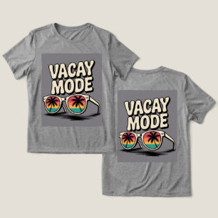 Vacay Mode Sunglasses Palm Trees  Tri-Blend Shirt
